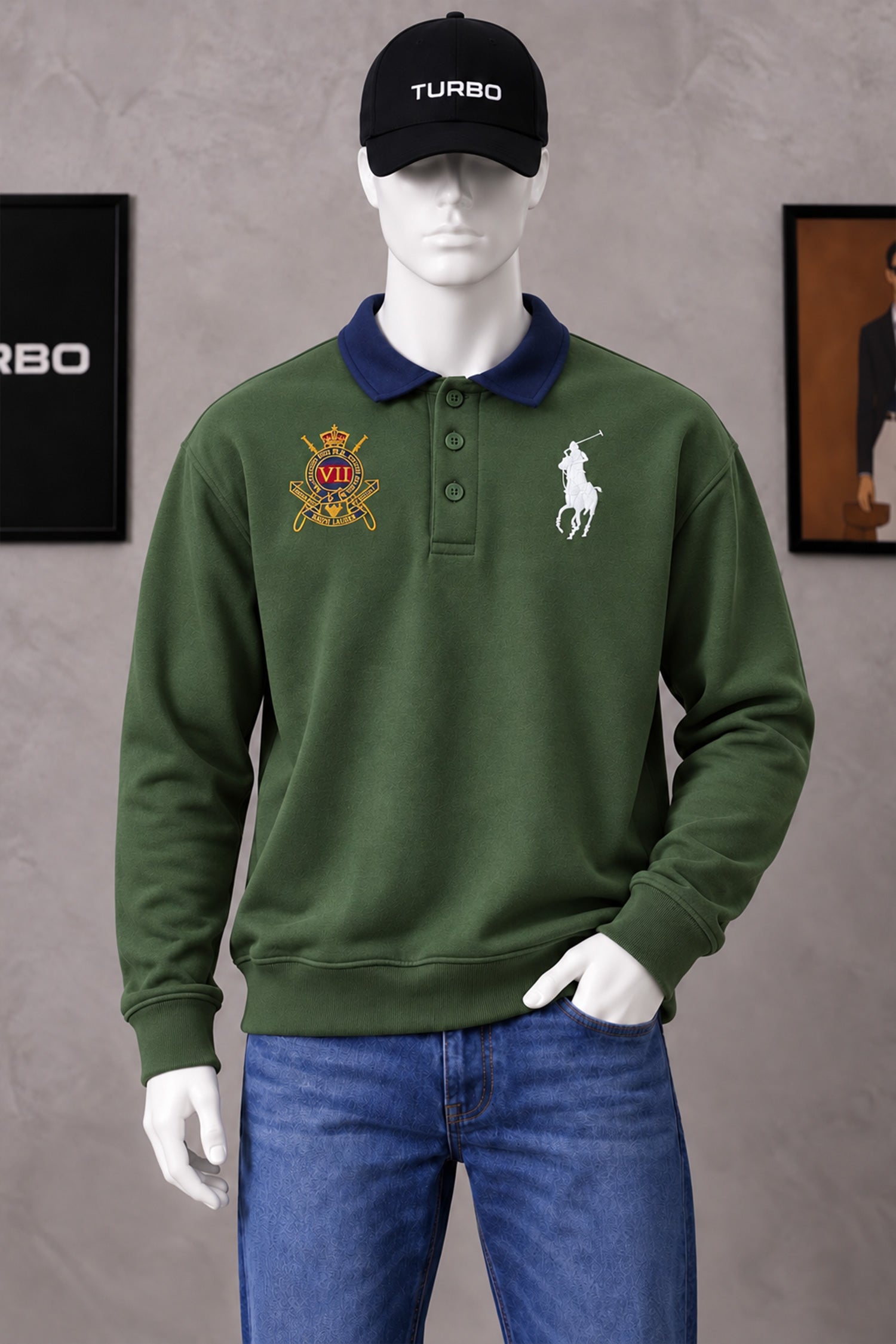 Polo Iconic Rugby Men's Sweatshirt In Olive