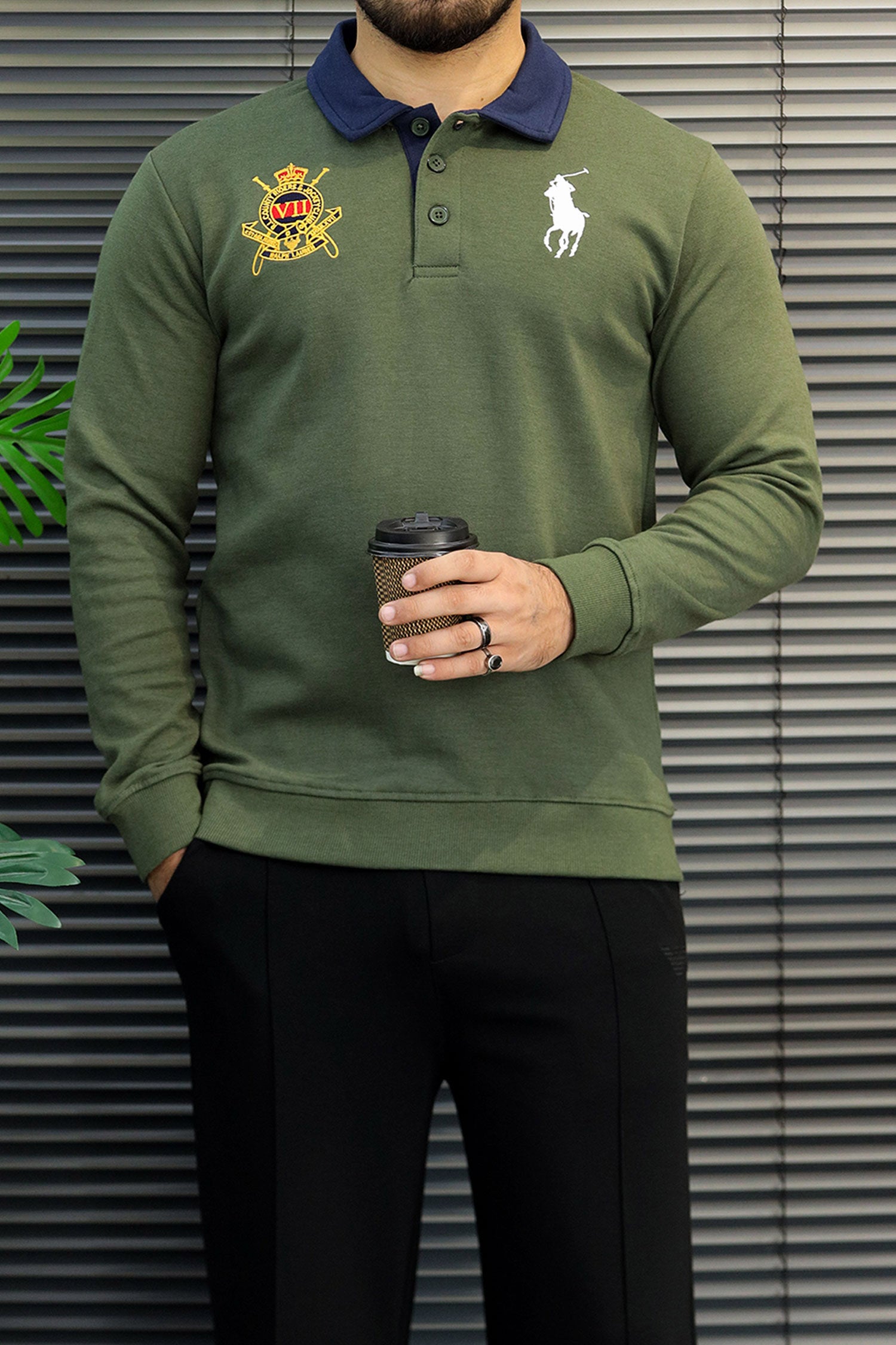 Polo Iconic Rugby Men's Sweatshirt In Olive
