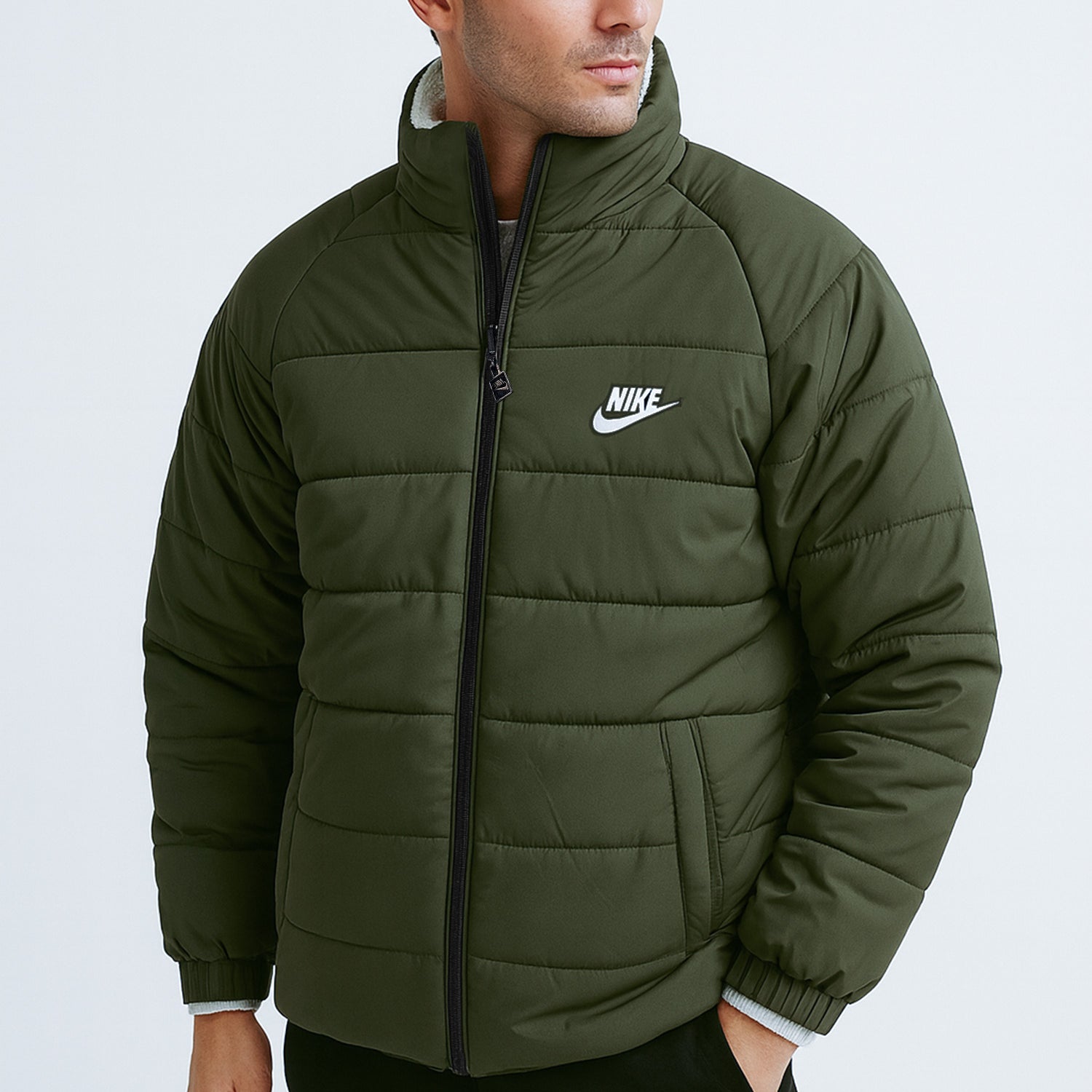 Nke Reversible Double Face Sherpa Imported Puffer Jacket