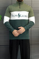Plo Rph Lren Heritage Mock-Neck Zip Style Men's Sweatshirt