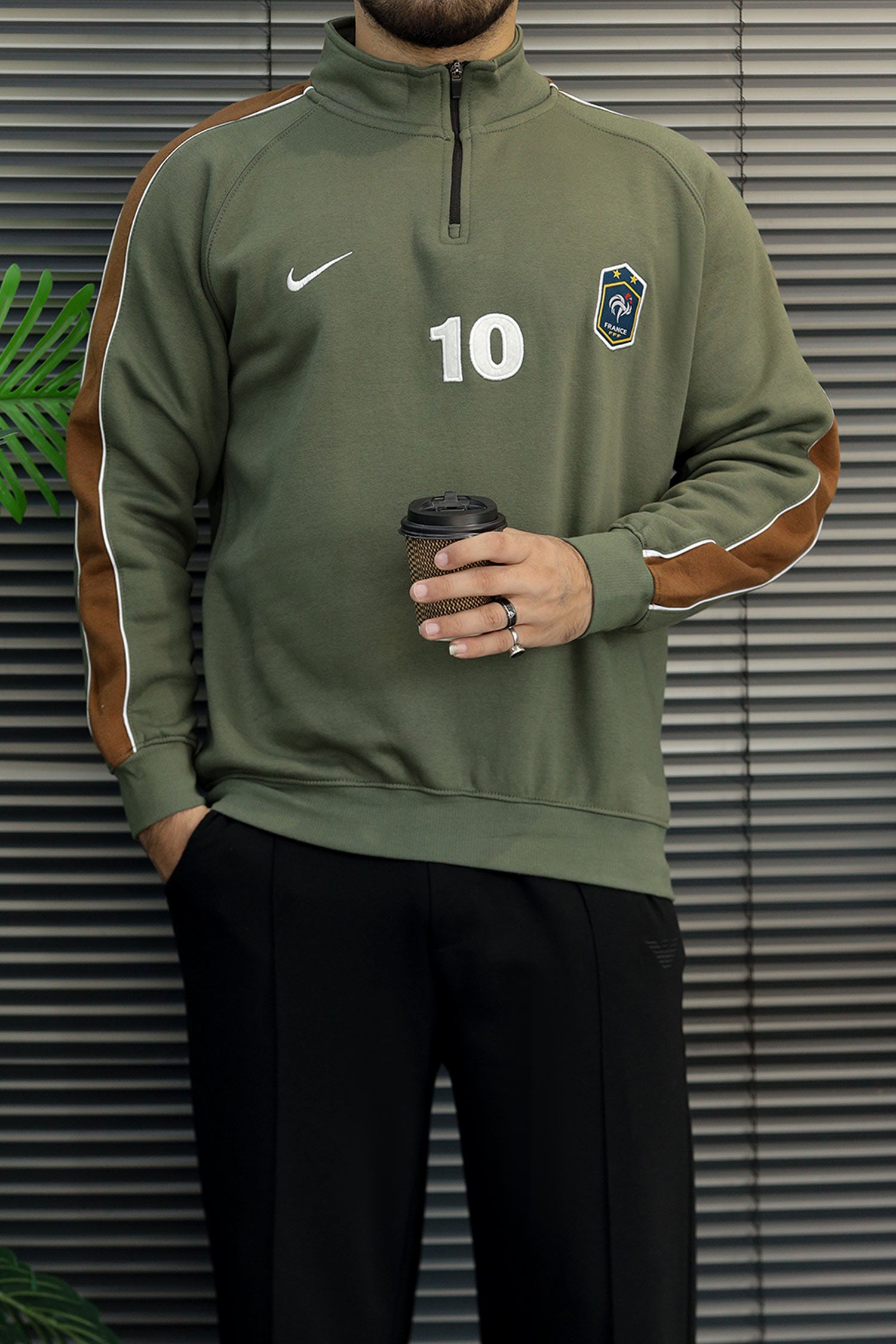 Nke Blokecore Aesthetic Quarter Zip Style Over Size Men's Sweatshirt