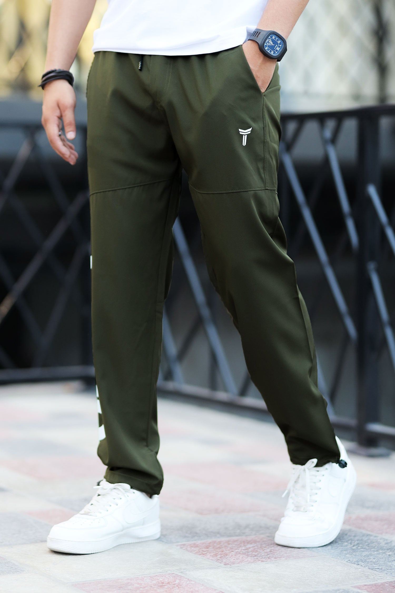 Turbo Bottom Writing SlimFit Imported Sportswear Trouser