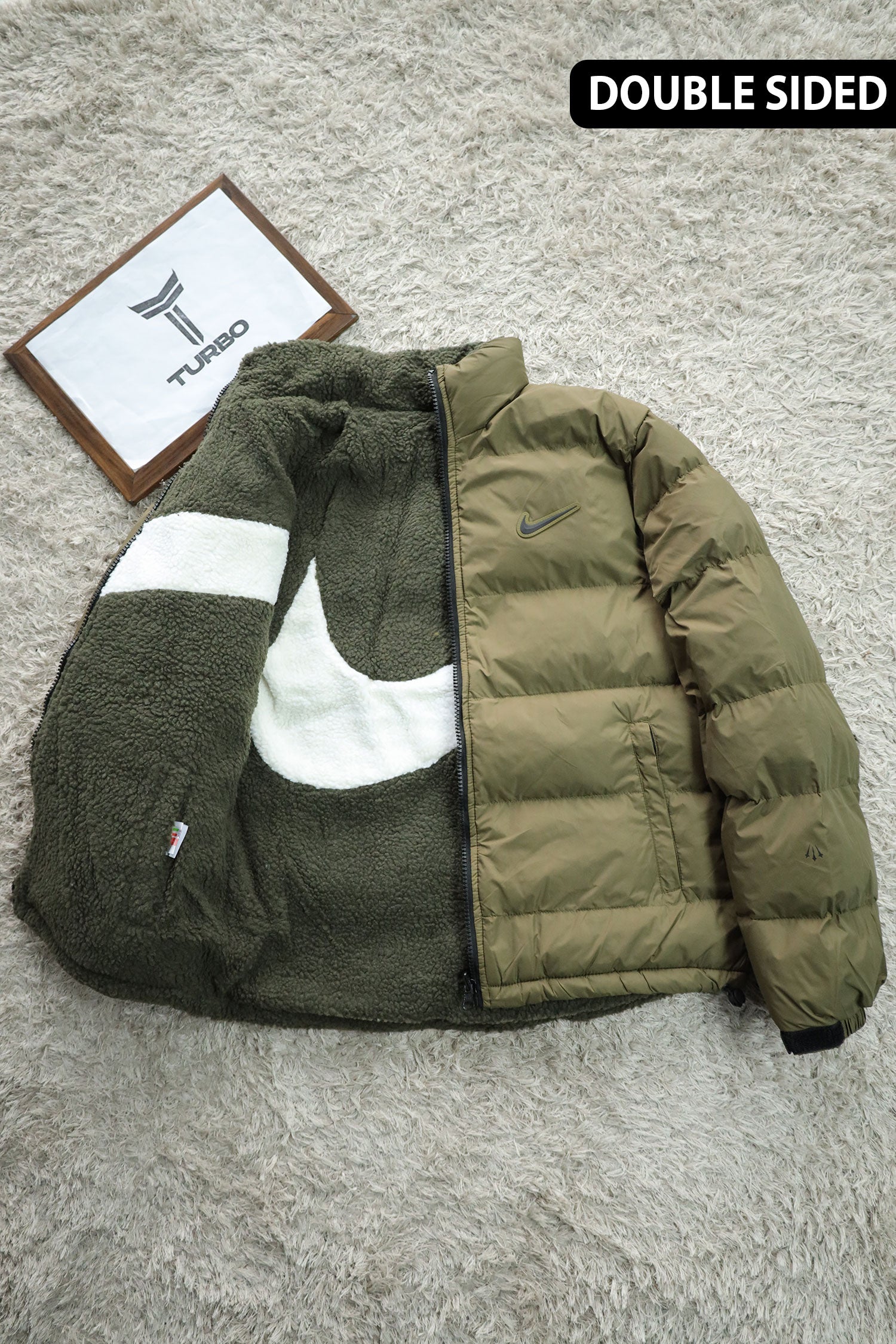 Nke Icon Inside Sherpa Double Sided Imported Puffer Jacket