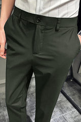 Olive Green Stretchable Chino - Sleek and Stylish