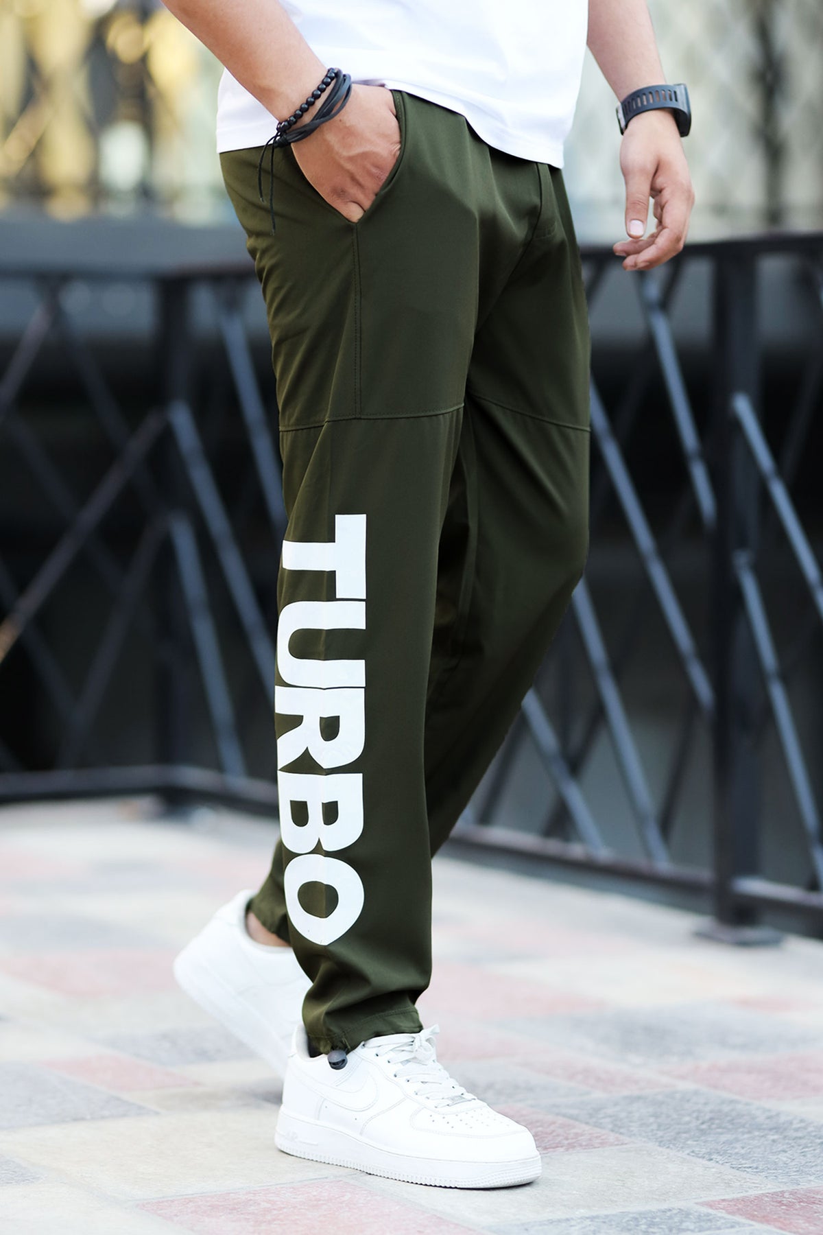 Turbo Bottom Writing SlimFit Imported Sportswear Trouser
