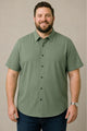 Turbo Textured Finish Button Down Silk Big & Tall Men's Casual Shirt
