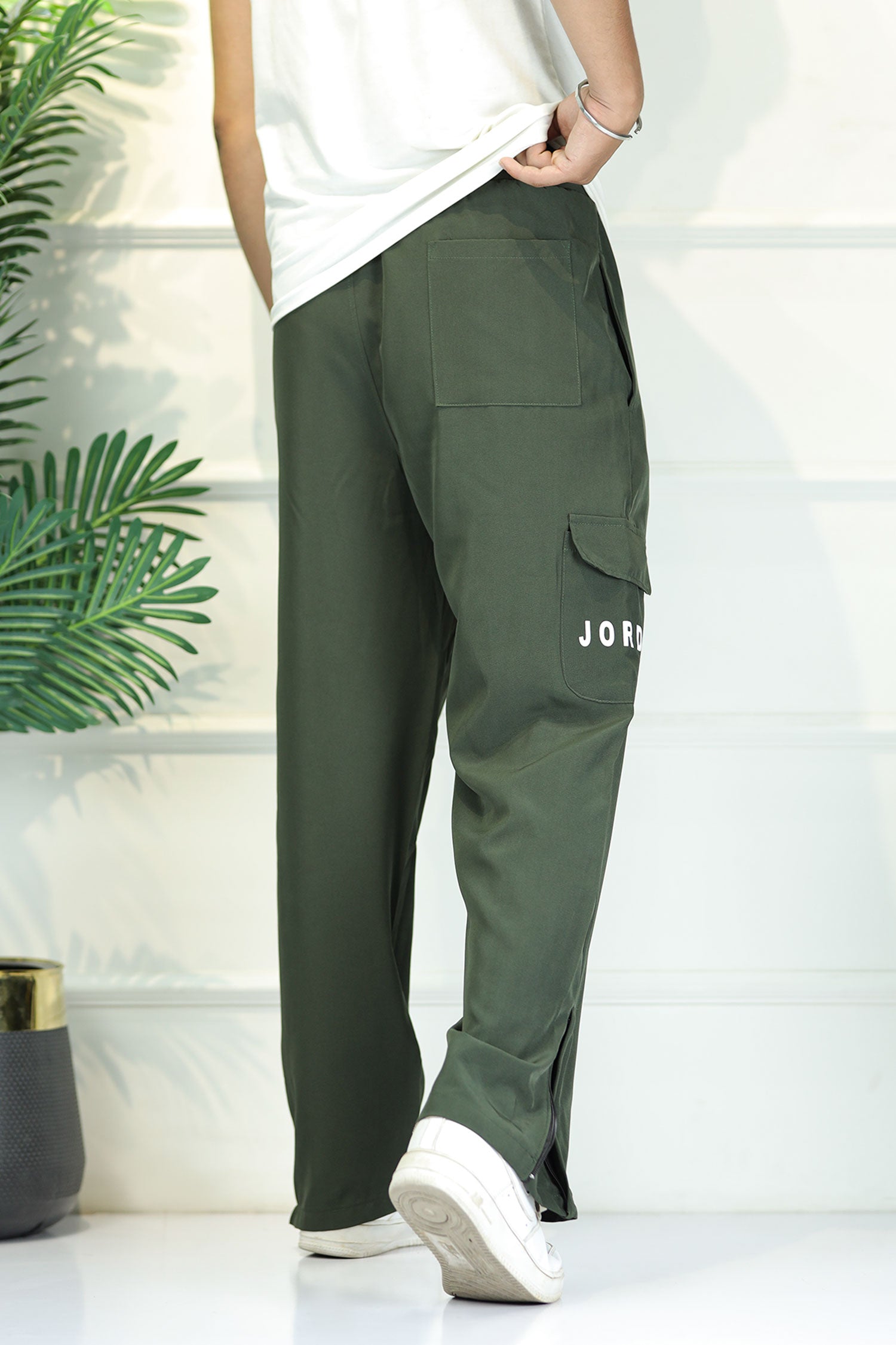 Jrdn 'Flare-Zip' Tactical Cargo-Style Micron Sportswear Trouser