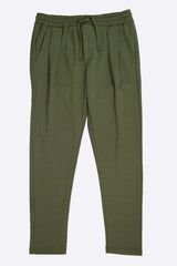 Turbo Elastic Classic Pleated Slimfit Trouser In Olive