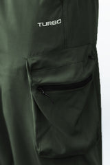 Turbo Loose Box Pockets Imported Cargo Trouser in Olive