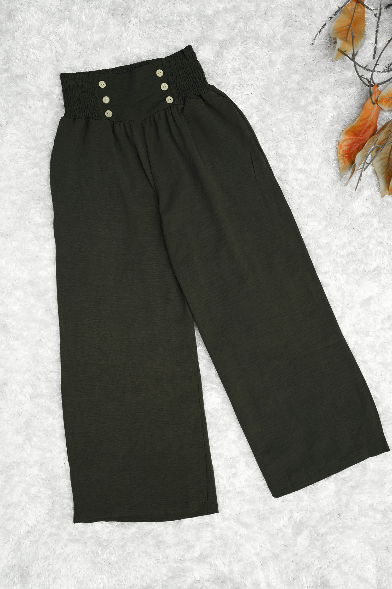 Trendy Button Threadz Belted Comfy Flapper Trouser - Women