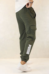 Pma x Nke Chic Micro 7 Pockets Cargo Trouser In Olive