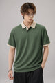 Turbo V Neck Collared Polo Men's T-Shirt In Dark Navy