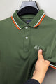 Armni Excnge Bold Heritage Men's Polo Shirt In Olive