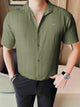 Turbo Endless Cool Embossed Casual Shirt In Green