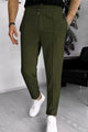 Turbo Fashion Smart Slim Fit Trouser In Olive