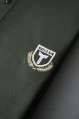 Turbo True Gentleman Embroidered Men's Polo Shirt In Olive