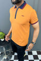 Turbo Record Zip Collar-Block Men's Polo Shirt