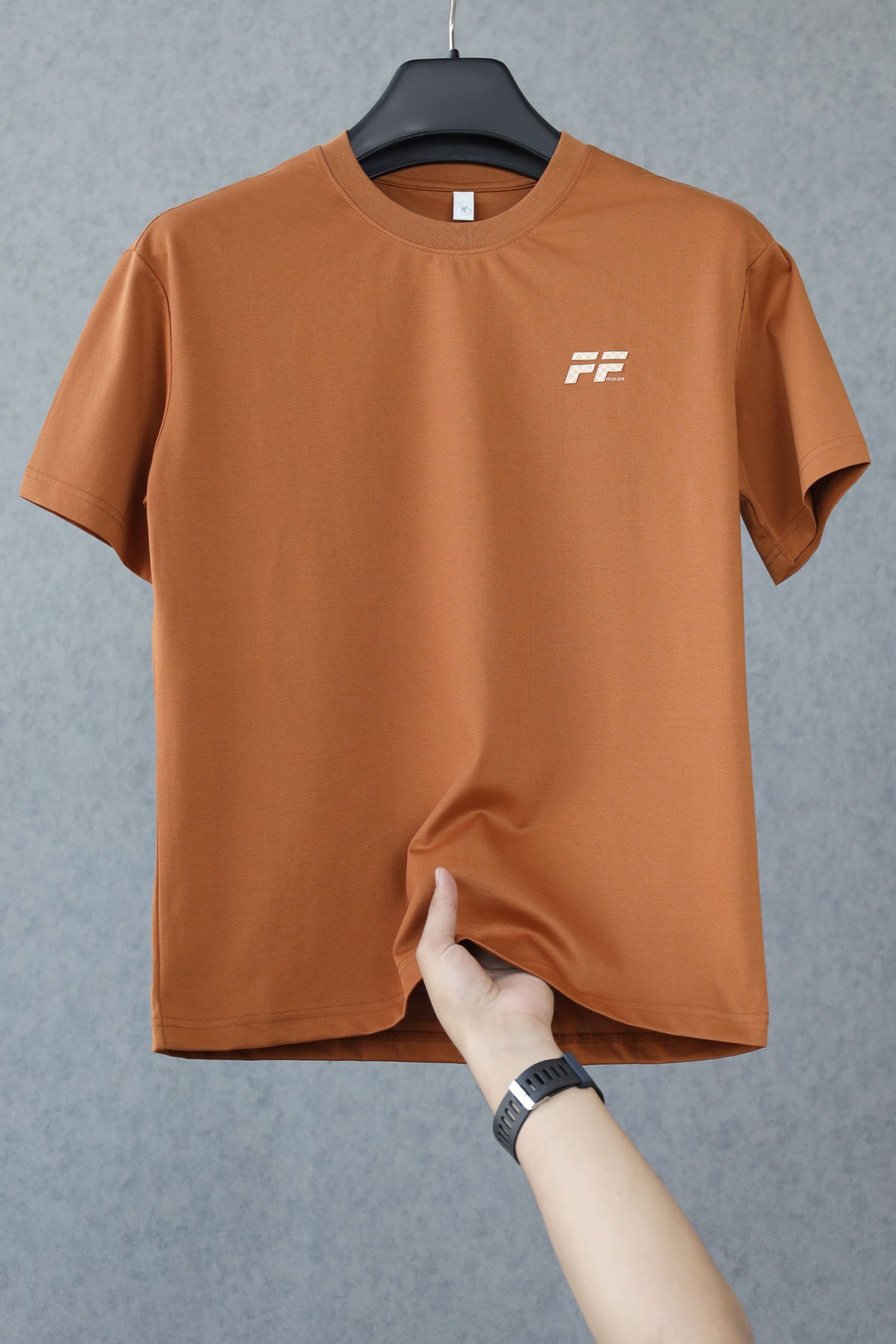 Round Up Series Classic Crew Neck Tee In Orange