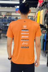 Adds Printed Logo Training Dry-Fit Tee In Orange