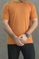 Skchr Breathable Sweat-Wicking Activewear Dry-Fit Tee In Orange