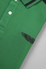 Hackt Lndn Astn Martn UltraCore Athletic Men's Polo Shirt In Parrot Green