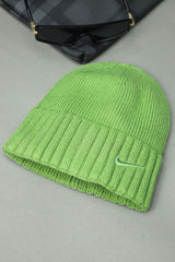 Nke Fisherman Cashmere Wool Beanie Cap In Parrot Green