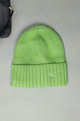 Nke Fisherman Cashmere Wool Beanie Cap In Parrot Green