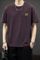 Lro Piana Distinctive Logo Patch Men's T-Shirt In Plum