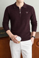 Gnt Diamond Textured Quarter-Zip Imported Men's Jumper Sweater In Plum