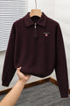 Gnt Diamond Textured Quarter-Zip Imported Men's Jumper Sweater