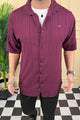 Turbo Minimalist Design Half Sleeve Casual Shirt In Plum