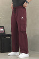 Adds Safari Style Drawcord Loose Bottom Trouser In Plum