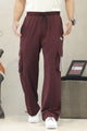 Adds Mid-Rise Pocket Side Stripe Loose Bottom Trouser