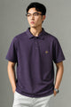 Turbo Jacquard Monogram Pattern Men's Polo T-Shirt