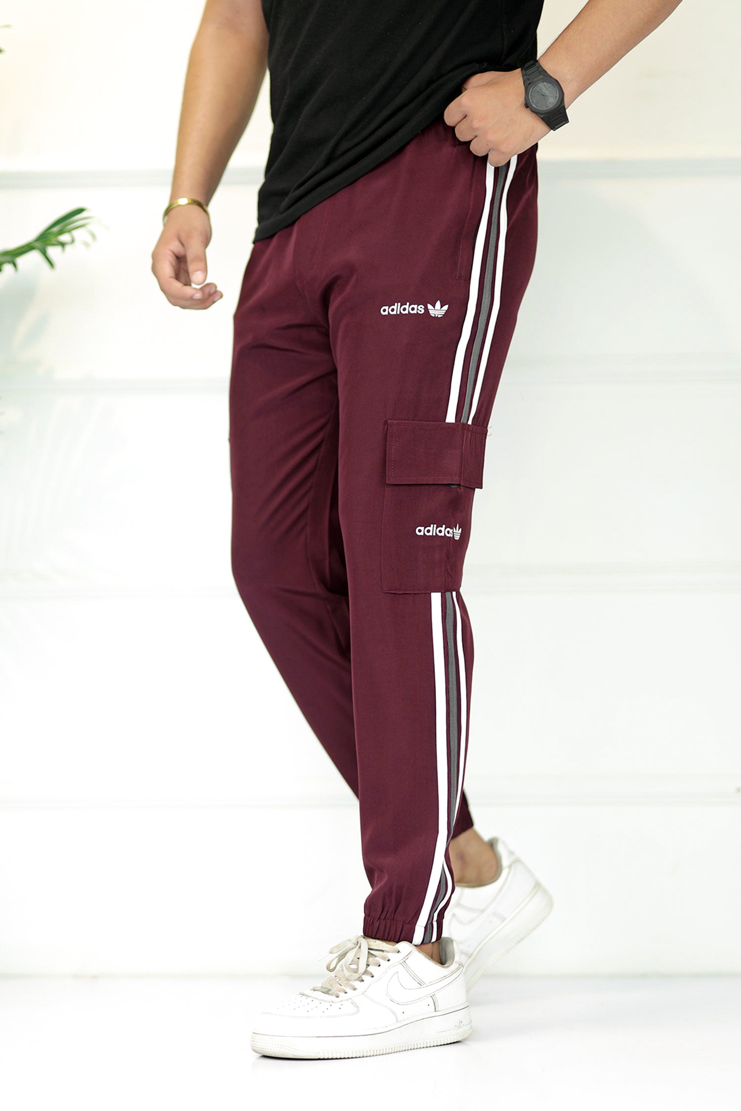Adds Micro Stripes Slimfit Imported Sportswear Trouser
