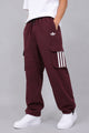 Adds Mid-Rise Pocket Side Stripe Loose Bottom Trouser In Plum