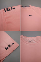 Nke Ready Fitness Mesh Dry-Fit Tee In Light Orange