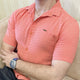 Turbo Designer Motif Embossed Casual Shirt In Pastel Pink