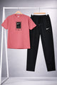 Nke Drop Shoulder Style Men's Tracksuit In Pastel Pink