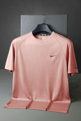 Nke Ready Fitness Mesh Dry-Fit Tee In Light Orange
