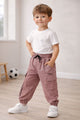Turbo Casual Cargo Kids Trousers For Boys In Pastel Pink