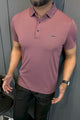 Turbo Luxury Breathable Stitchless Men's Polo Shirt In Pastel Pink