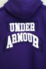 Undr Armr Embroidered Print Essential Fleece Hoodie In Purple