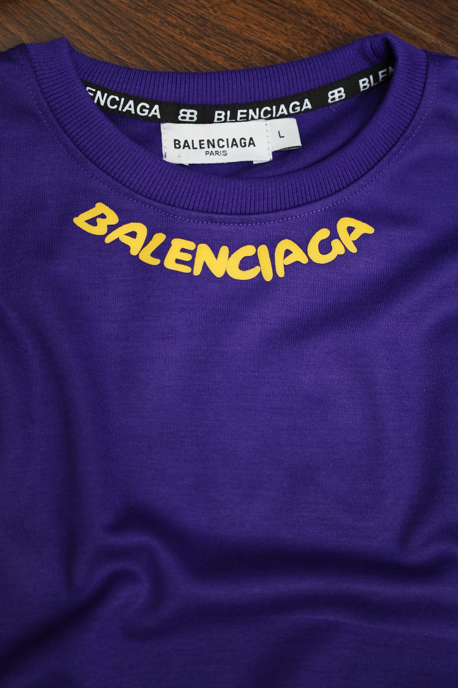 Blncaga Icon Writing Full Sleeves Sweatshirt In Purple