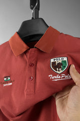 Turbo Polo Club Luxury Touch Men's Polo Shirt In Red Brick