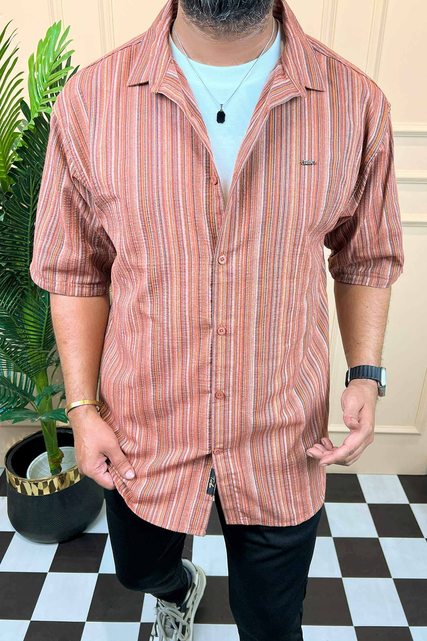 Turbo Spring Edit Textured Casual Shirt