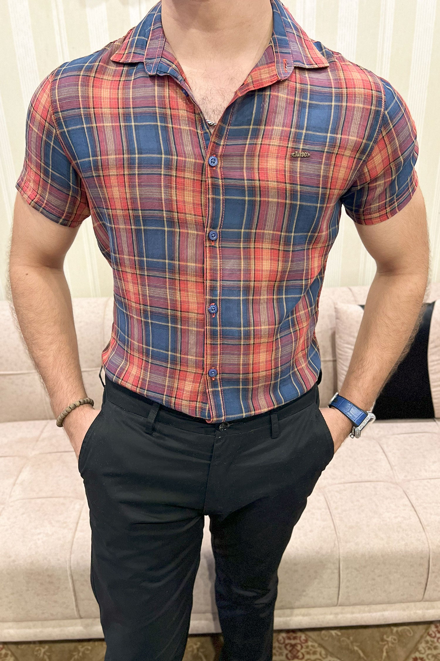 Turbo Classic Pattern Comfort Casual Shirt