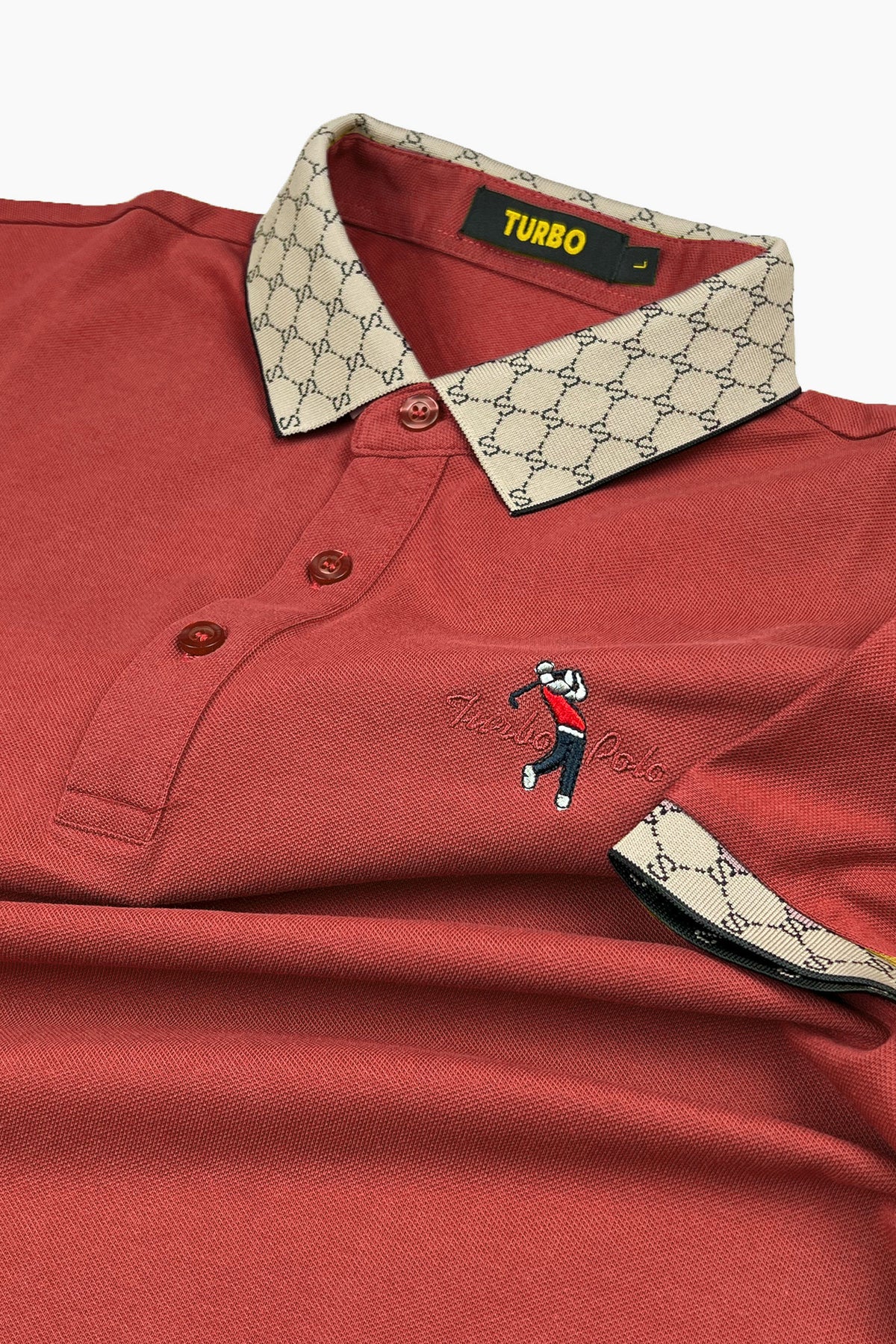 Turbo Bee Motif Polo Club Men's Polo Shirt