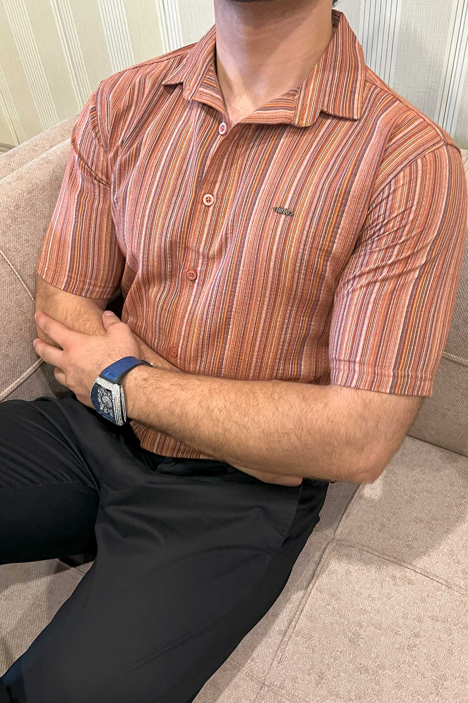 Turbo Spring Edit Textured Casual Shirt