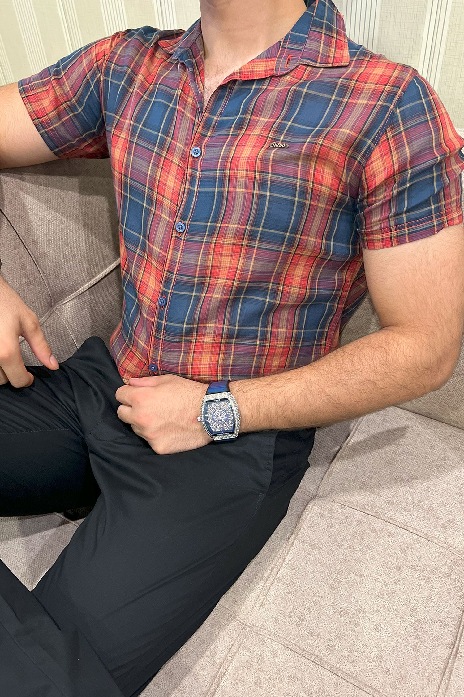 Turbo Classic Pattern Comfort Casual Shirt